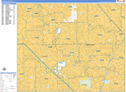 Garden Grove  Wall Map Basic Style